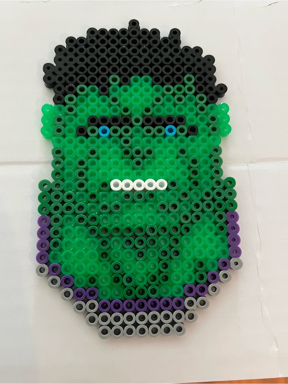 Handmade Marvel Incredible Hulk Perler Bead Art Pixel Figure